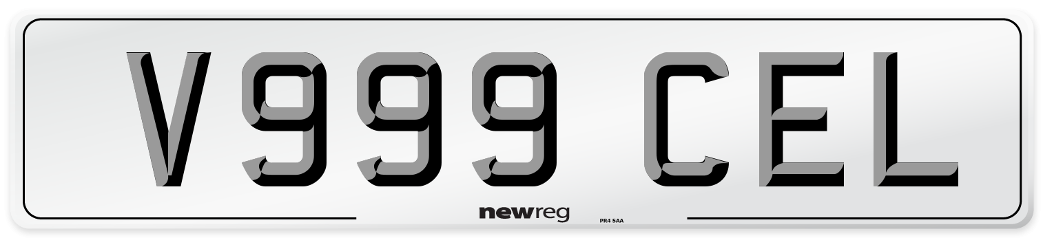 V999 CEL Number Plate from New Reg